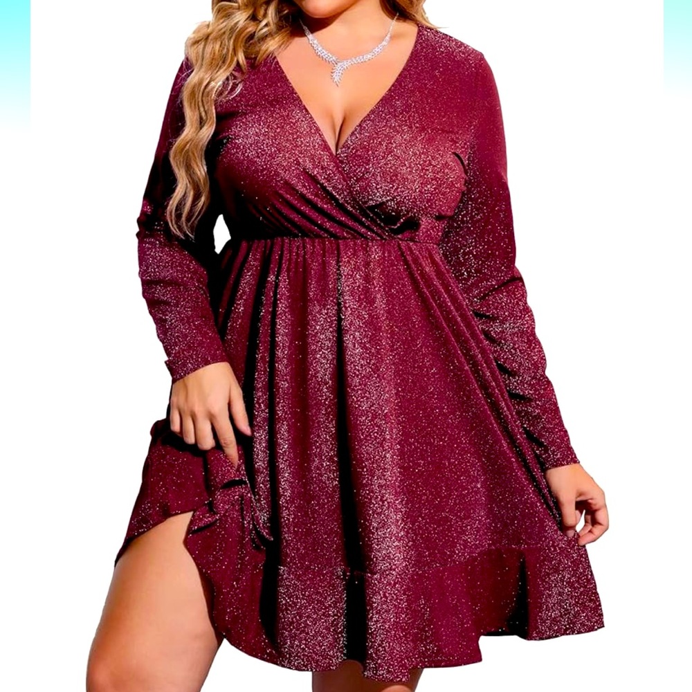 Sparkly Red Mini Dress